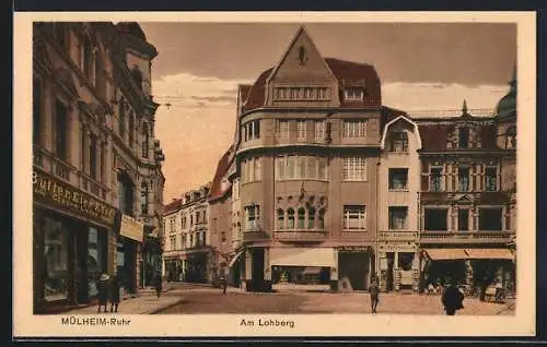 AK Mülheim /Ruhr, Strassenpartie am Lohberg