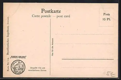 Künstler-AK Christopher Rave: Brasilianisches Segelboot