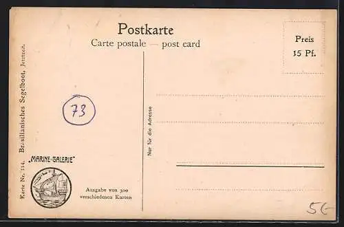 Künstler-AK Christopher Rave: Brasilianisches Segelboot