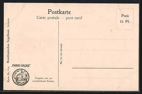 Künstler-AK Christopher Rave: Brasilianisches Segelboot