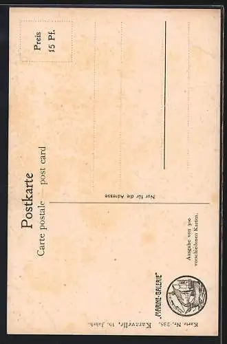 Künstler-AK Christopher Rave: Marine-Galerie, Karte Nr. 235, Karavelle aus dem 15. Jahrh.