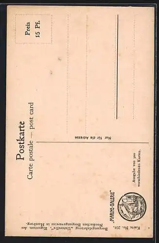 Künstler-AK Christopher Rave: Bergungsschiff Unterelbe