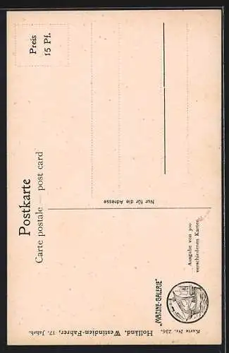 Künstler-AK Christopher Rave: Marine-Galerie, Karte Nr. 236, Holländischer Westindien-Fahrer, 17. Jahrh.