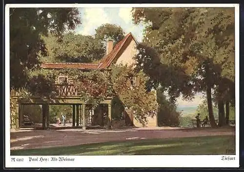Künstler-AK Paul Hey: Weimar, Schloss Tiefurt