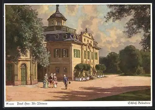 Künstler-AK P. Hey: Schloss Belvedere