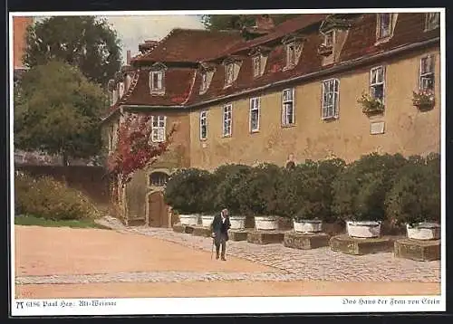 Künstler-AK P. Hey: Das Haus der Frau von Stein