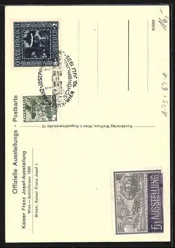 Künstler-AK Wien, Kaiser Franz Josef-Ausstellung 1935, Der Kaiser mit Jägerhut