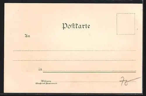 Künstler-Lithographie Paul Hey: Dresden, Zwinger mit Spaziergängern