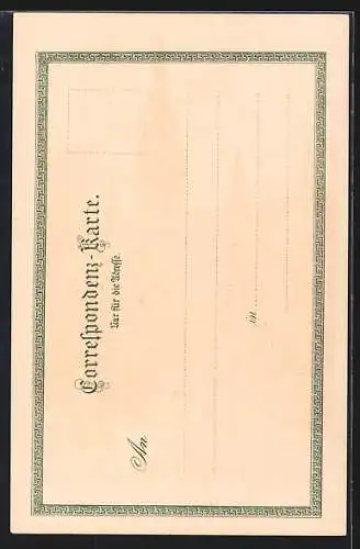 Künstler-Lithographie Paul Hey: Wien, Spaziergänger im Rathauspark