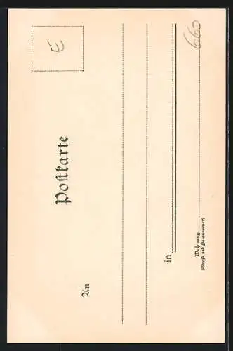 Künstler-Lithographie Paul Hey: München, Blick vom Petersthurm