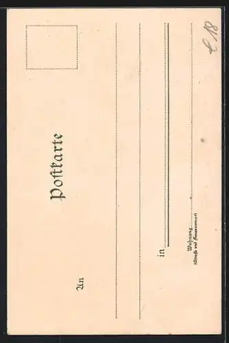 Künstler-Lithographie Paul Hey: München, Auer Kirche und Dult