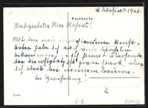 AK Burgkirchen, Volksschule und Pfarrhof, Ortspartie