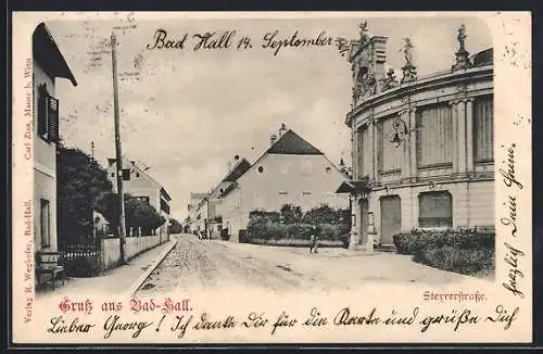 AK Bad Hall, Blick in die Steyrerstrasse
