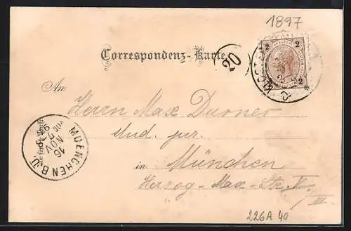 Lithographie Klosterneuburg, Kaserne, Fassrutscher im Stiftskeller, Ortsansicht