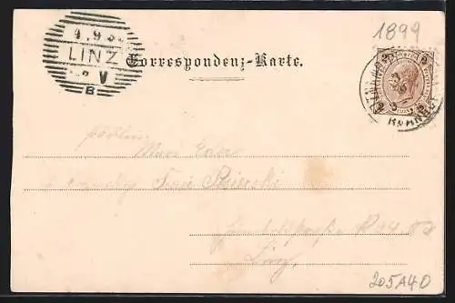 Lithographie Wels, Welser Volksfeste, Totalansicht, Volksfesthalle