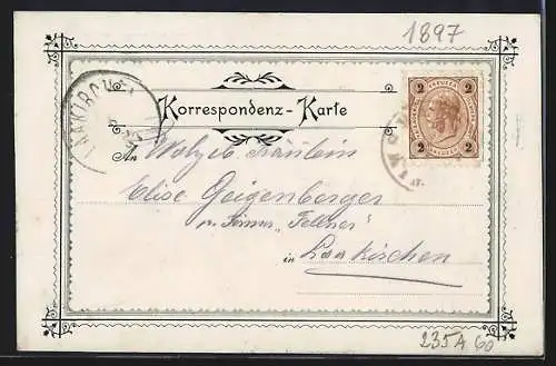 AK Wimsbach, Passanten und Kutschen auf dem Marktplatz