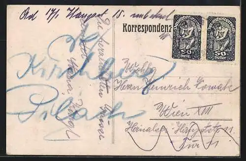 AK Kirchberg a. d. Pielach, Zwei Glocken bei der Glockenweihe 1921