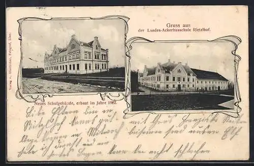 AK Ansfelden, Haid, Landes-Ackerbauschule Ritzlhof, neues Schulgebäude