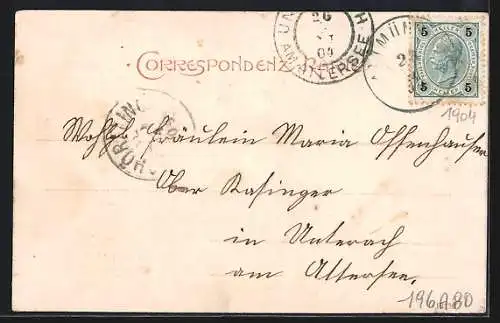AK Altmünster am Traunsee, Ebenzweier, Strassenpartie mit Maria Theresienstiftung