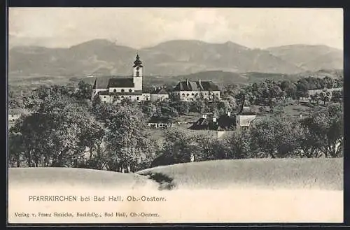 AK Pfarrkirchen bei Bad Hall, Ortspartie mit Kirche