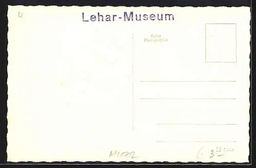 AK Bad Ischl, Haus Lehar, Arbeitszimmer, Innenansicht