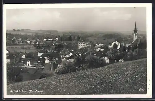 AK Grieskirchen /Oberdonau, Teilansicht mit Kirche