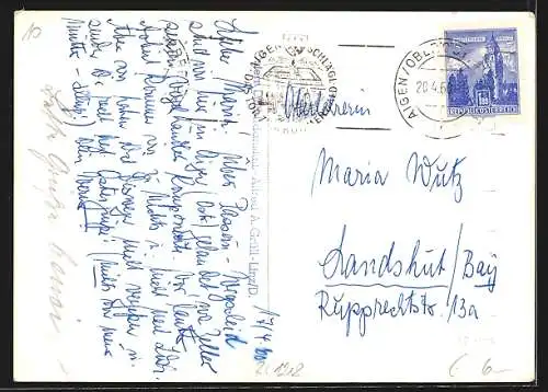 AK Aigen /Mkr., Gasthof Almesberger, Innenansichten Gastzimmer und Eis-Diele