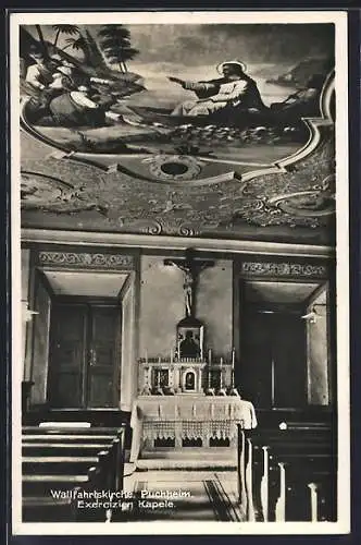 AK Puchheim, Wallfahrtskirche, Exercizien-Kapelle, Innenansicht