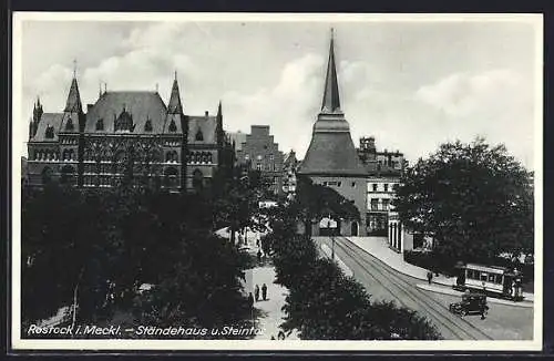 AK Rostock i. Meckl., Das Ständehaus und Steintor