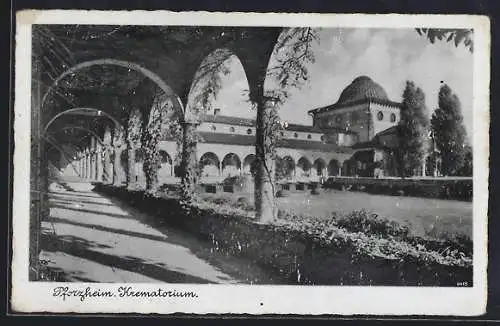 AK Pforzheim, Krematorium Wandelgang