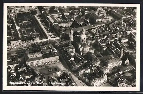 AK München, Odeonsplatz vom Flugzeug aus