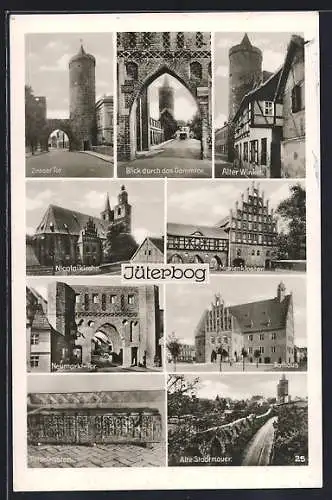 AK Jüterbog, Neumarkt-Tor, Tetzelkasten, Rathaus