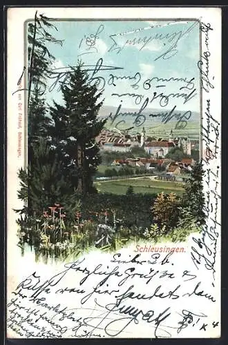 AK Schleusingen, Gesamtansicht vom Hügel aus