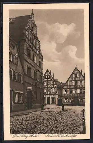 AK Bad Mergentheim, Historische Fachwerkhäuser an der Mühlwehrstrasse