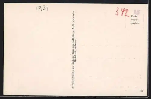 AK Karlsruhe, Rheinhafen vom Flugzeug aus