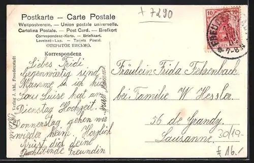 AK Freudenstadt, Karlstrasse mit Apotheke Dr. Hans Berblinger