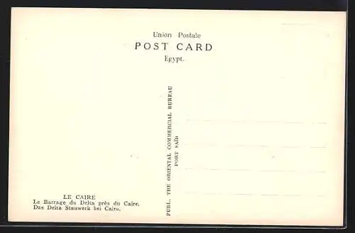 AK Cairo, The Delta Barrage near Cairo