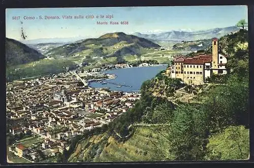 AK Como-S. Donato, Vista sulla città e le alpi