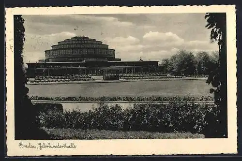 AK Breslau, Blick zur Jahrhunderthalle