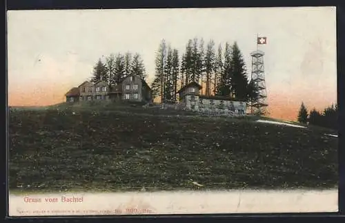 AK Bachtel, Gasthaus und Aussichtsturm