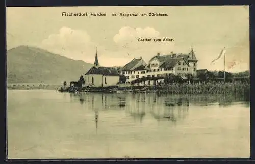 AK Hurden, Gasthof zum Adler am Zürichsee