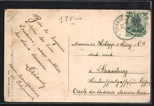 AK Michelbrunn / Grandfontaine-Minières, Kirche, Ortsansicht, Donon