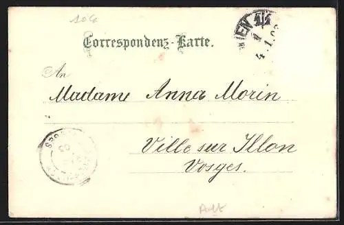 Lithographie Wien, Votivkirche, K. k. Polizei-Direktion, Philipp-Hof