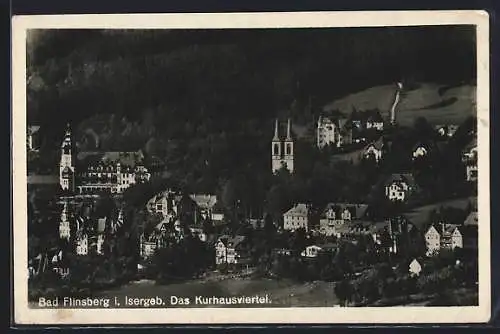 AK Bad Flinsberg i. Isergebirge, Blick auf das Kurhausviertel