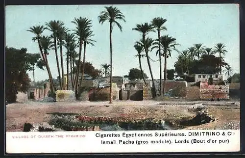 AK Gizeh, Village of Guiseh near the Pyramids