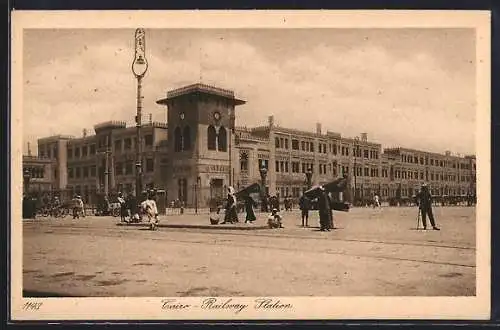 AK Cairo, Railway Station, Bahnhof
