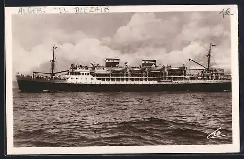 AK Paquebot El Djezair de la Compagnie de Navigation Mixte, Passagierschiff