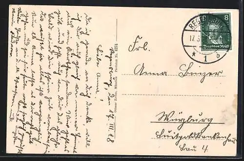 AK Regensburg, Stadtpanorama mit Brücke u. Dom