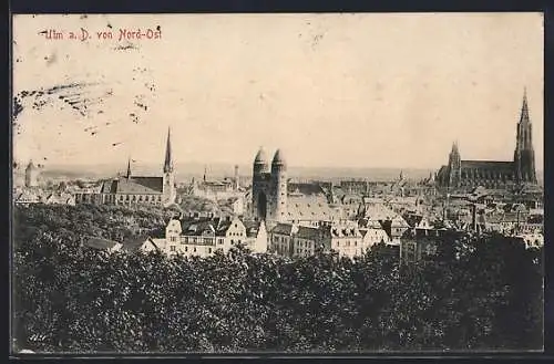 AK Ulm a. D., Totalansicht von Nord-Ost