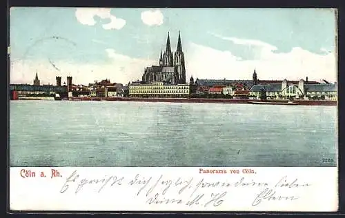 AK Köln a. Rh., Panorama mit Dom
